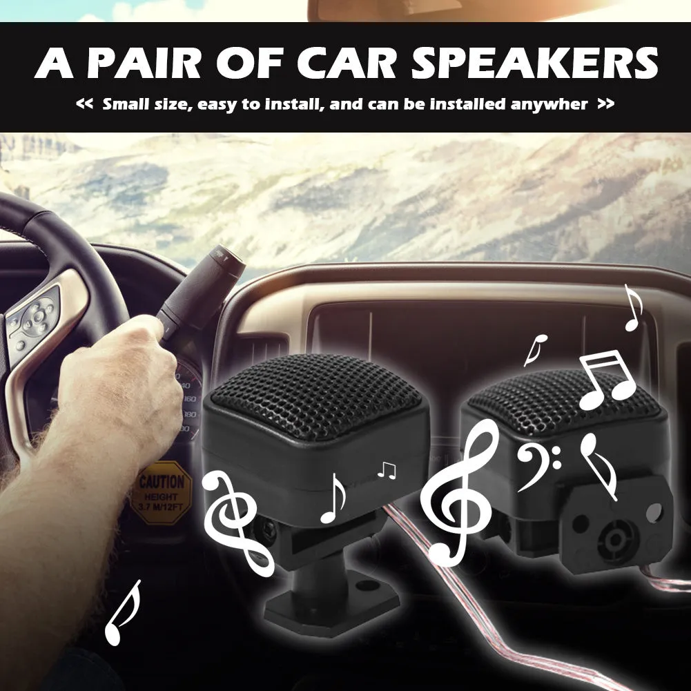 1 Pair Of Universal 500w Car  Tweeters Installs Instantly