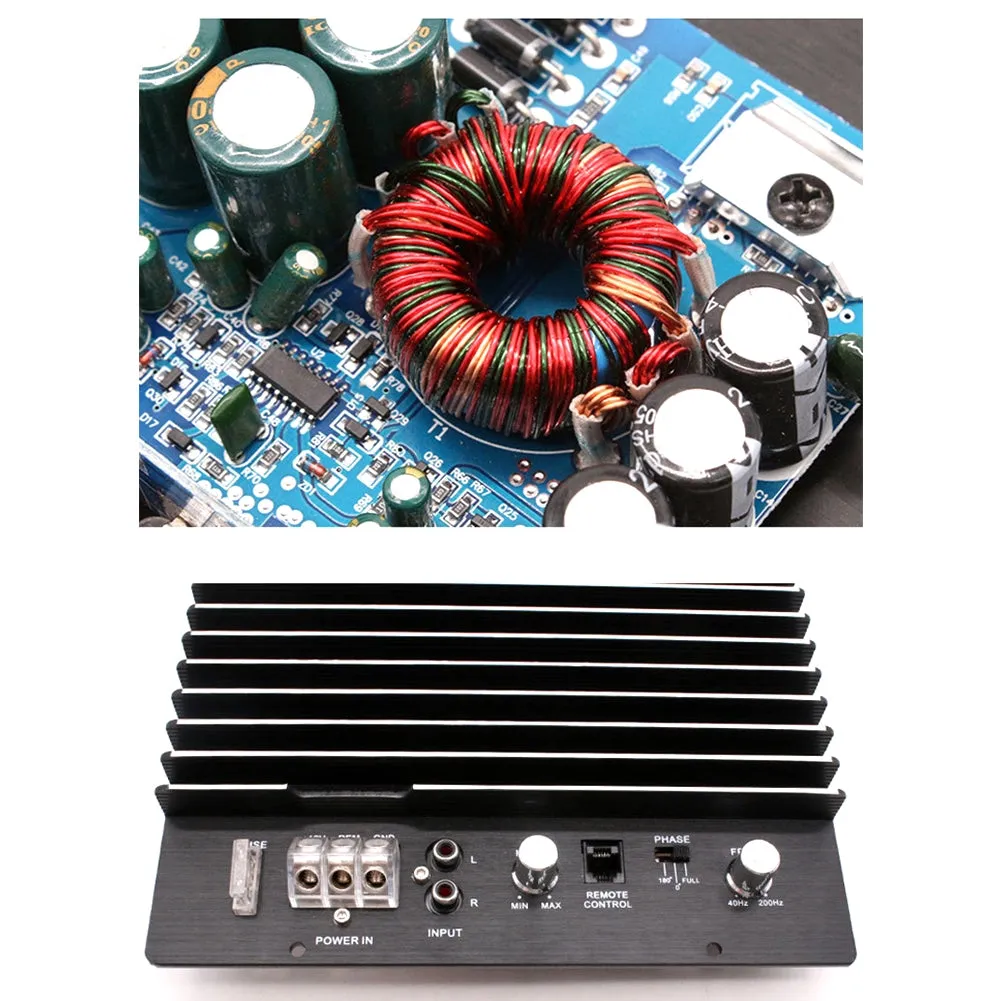 12v 1200w Car Audio Amplifier Board 20hz-250hz Powerful Subwoofer