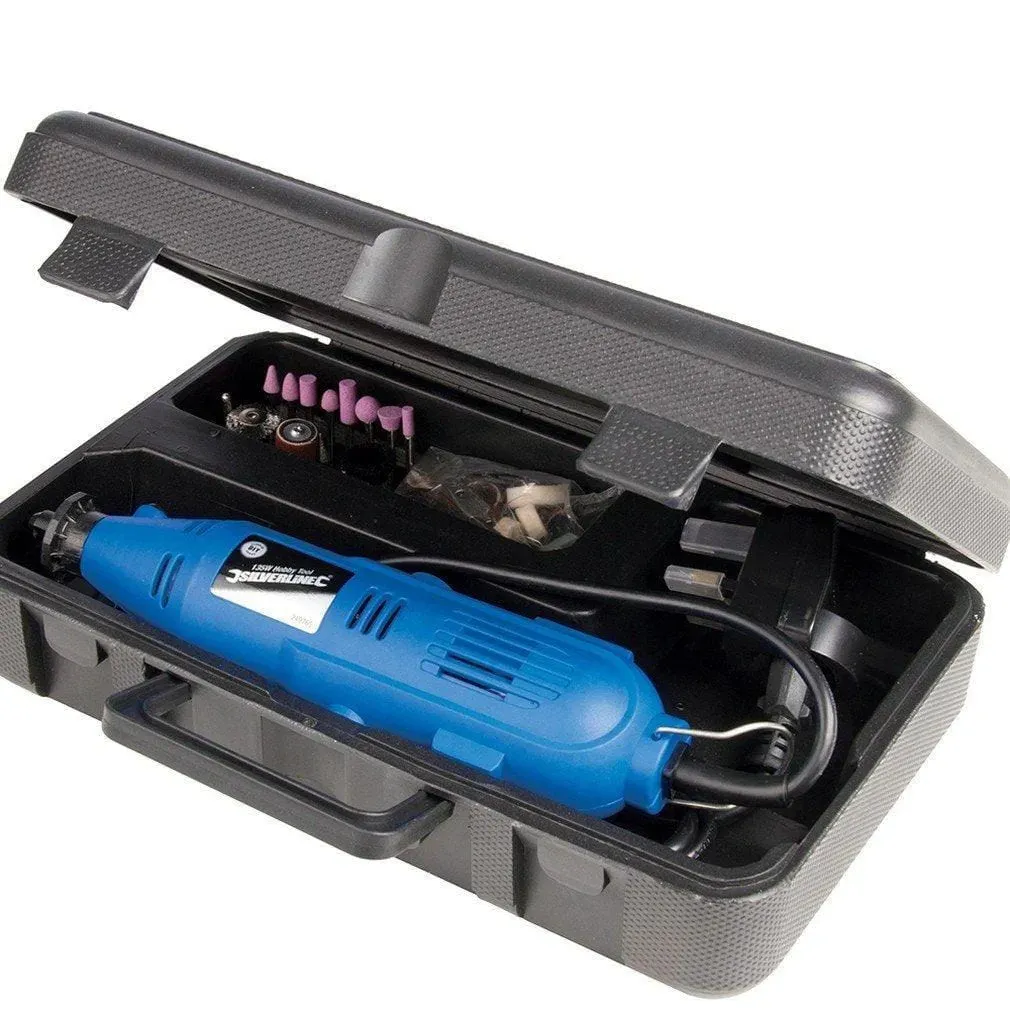 135W Mini Rotary Hobby Multi Tool C/W Case   138 Pc Accessory Set 3Yr Warranty