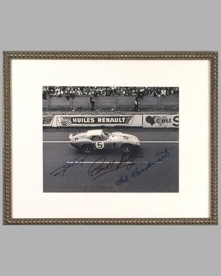 1964 - 24 Hrs of Le Mans autographed photo & Shelby Cobra Daytona model - Lot of 2