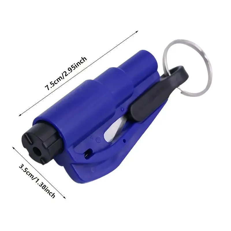 2-Pack: 2-in-1 Emergency Car Escape Tool: Safety Belt Cutter, Metal Safety Hammer & Window Breaker