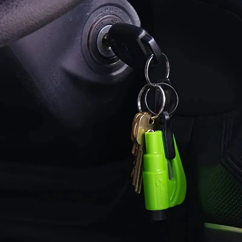 2-Pack: 2-in-1 Emergency Car Escape Tool: Safety Belt Cutter, Metal Safety Hammer & Window Breaker
