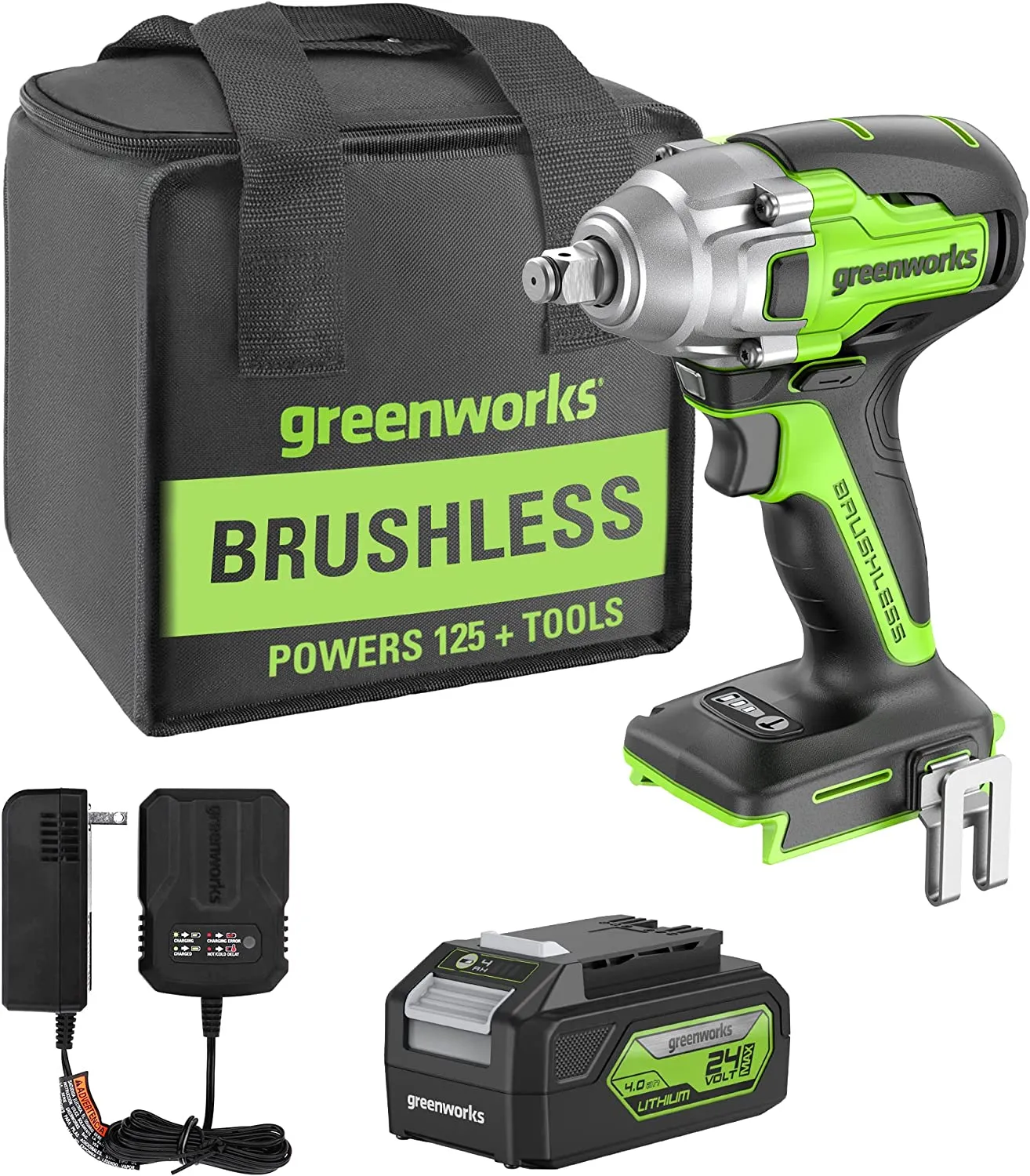 24V Cordless Battery 5-pc Car Care Combo Kit w/ 2.0Ah and 4.0Ah Batteries & (2) Chargers