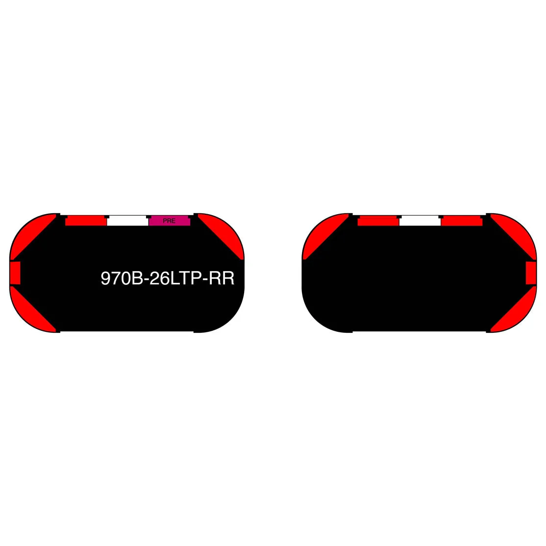 26" Black Widow Series NFPA LED Light Bar w/ Preemption (Pair)