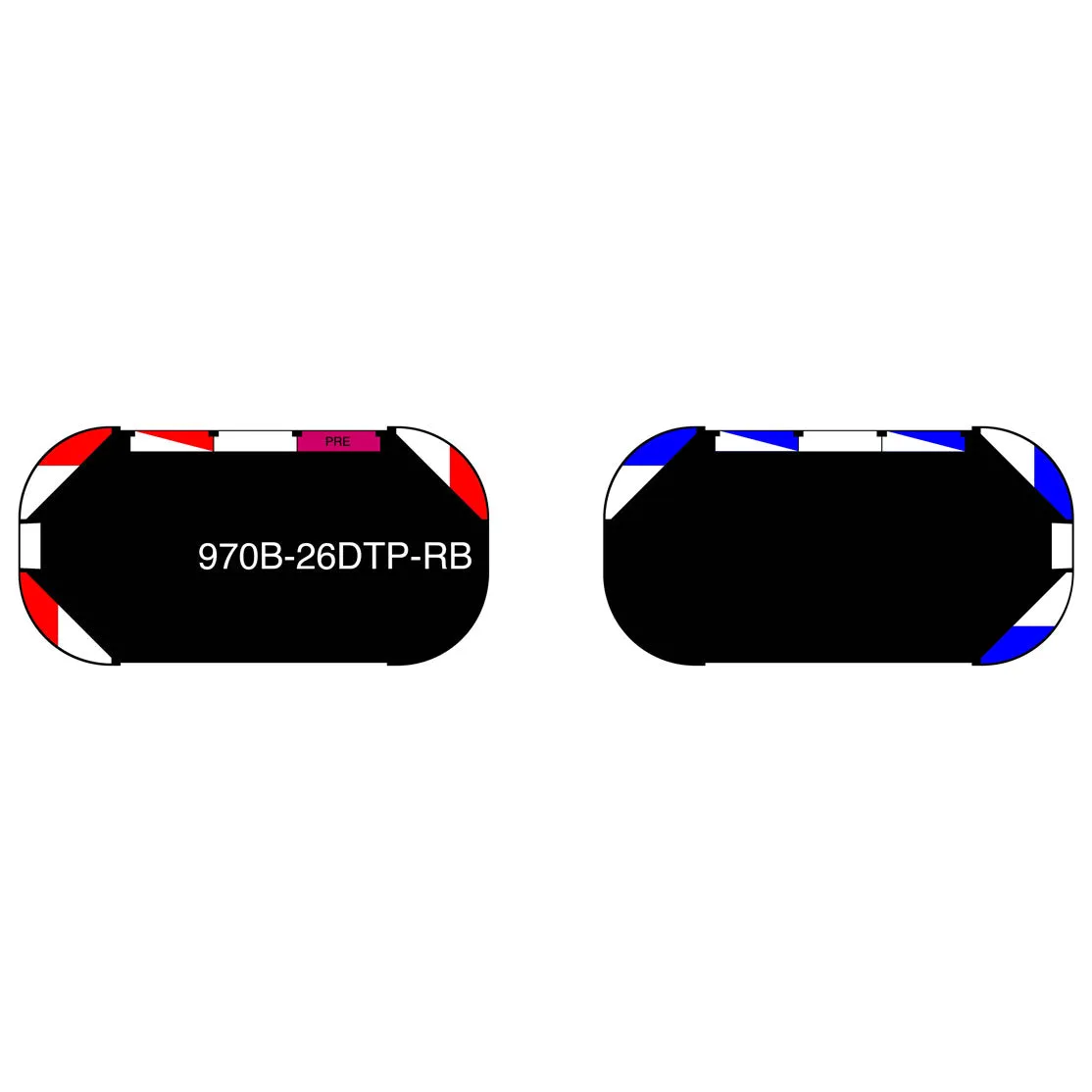 26" Black Widow Series NFPA LED Light Bar w/ Preemption (Pair)