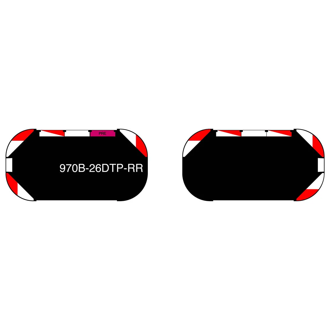 26" Black Widow Series NFPA LED Light Bar w/ Preemption (Pair)
