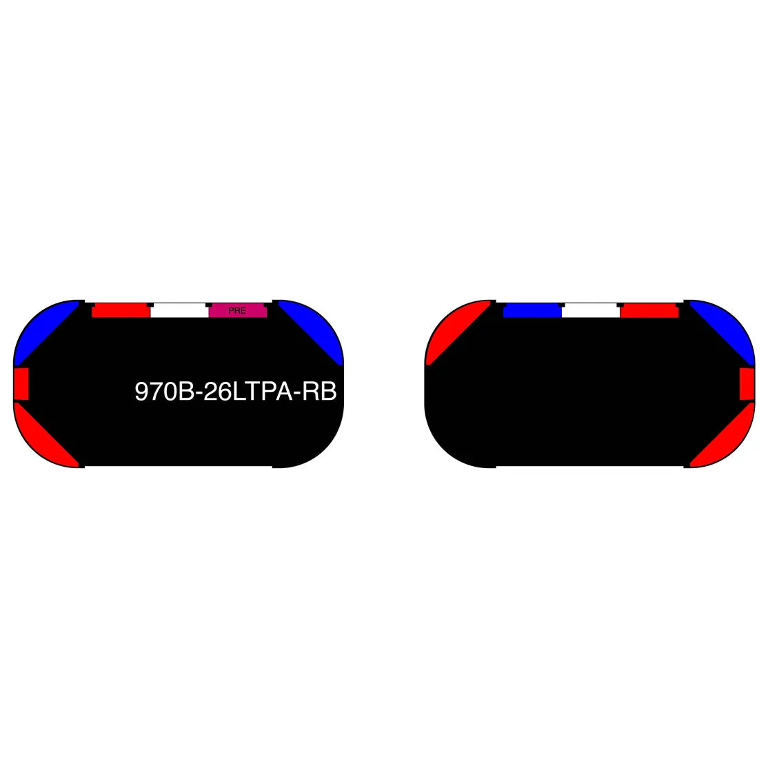 26" Black Widow Series NFPA LED Light Bar w/ Preemption (Pair)
