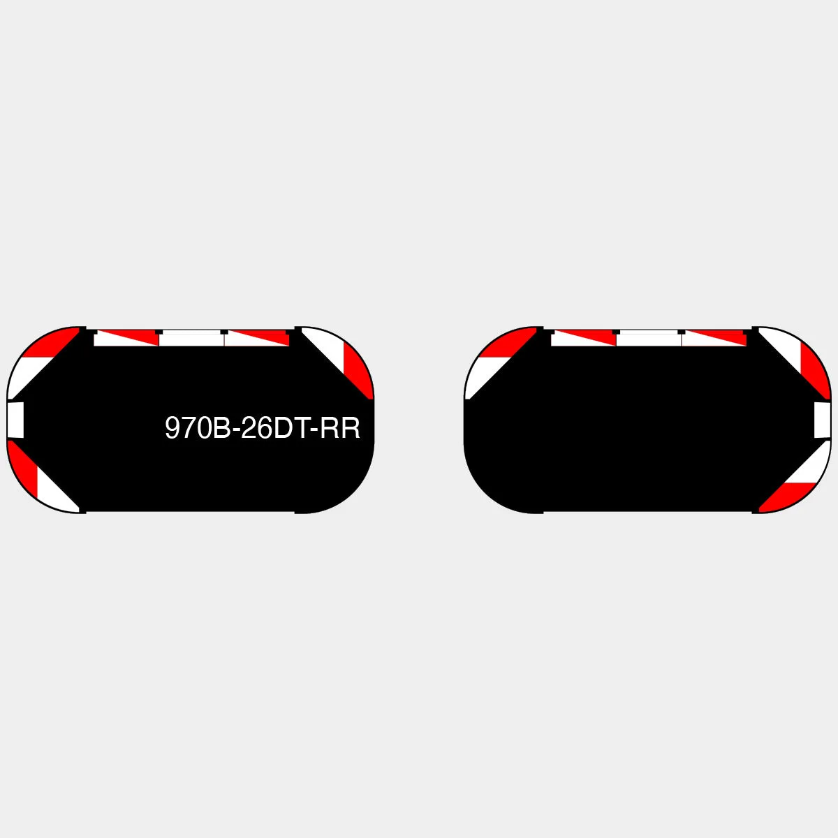 26" Black Widow Series NFPA LED Light Bar w/o Preemption (Pair)