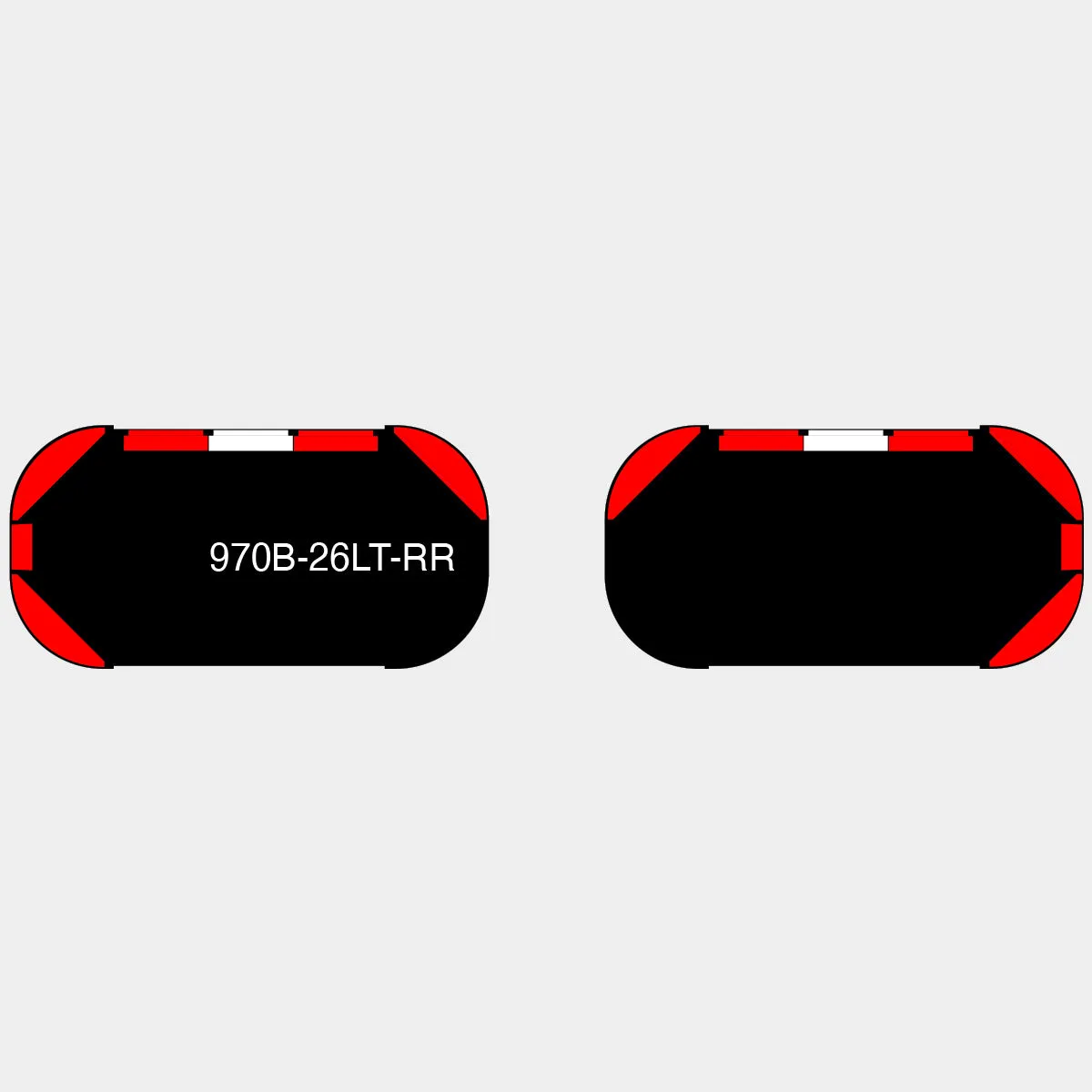 26" Black Widow Series NFPA LED Light Bar w/o Preemption (Pair)