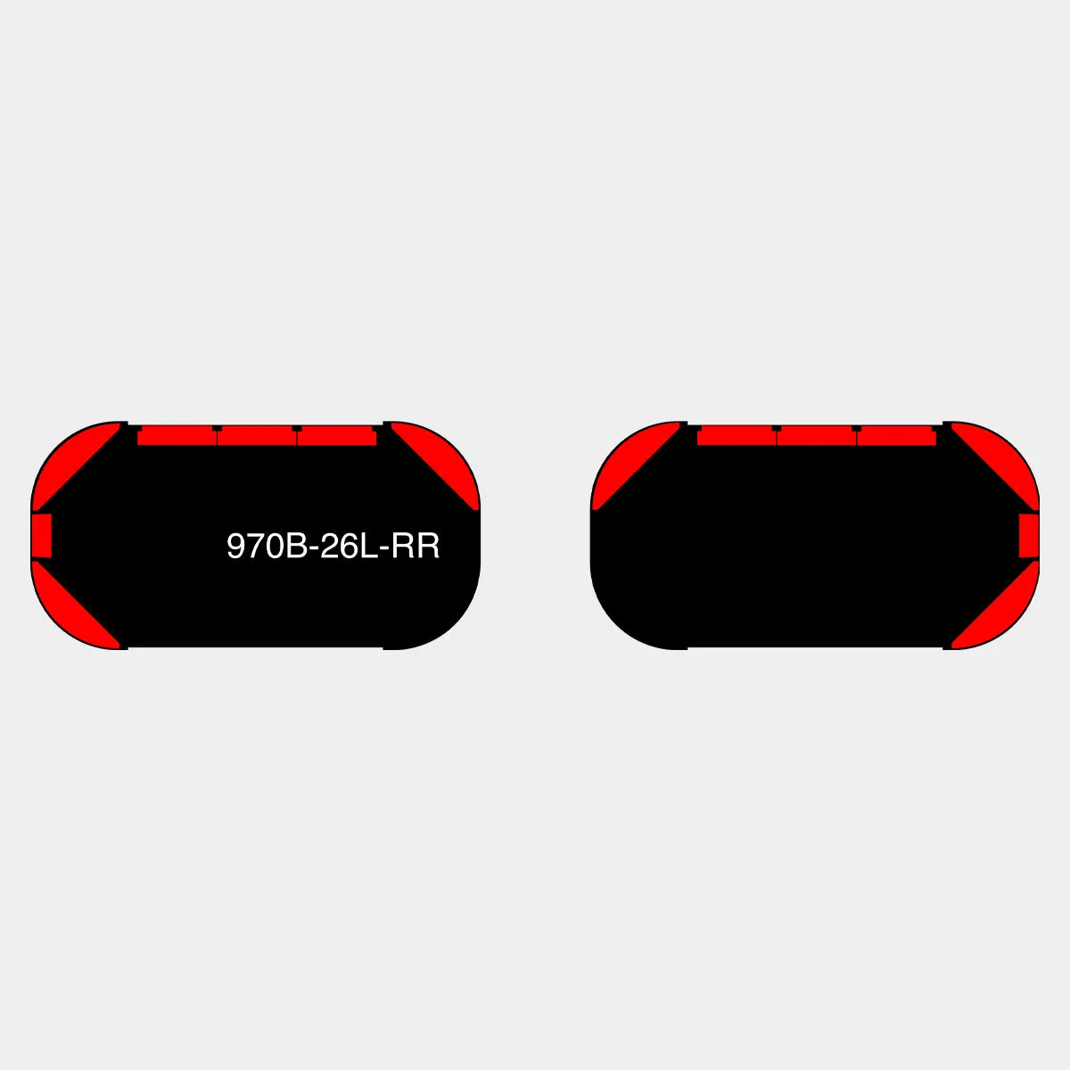 26" Black Widow Series NFPA LED Light Bar w/o Preemption (Pair)