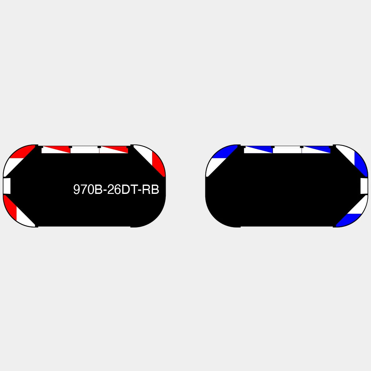 26" Black Widow Series NFPA LED Light Bar w/o Preemption (Pair)