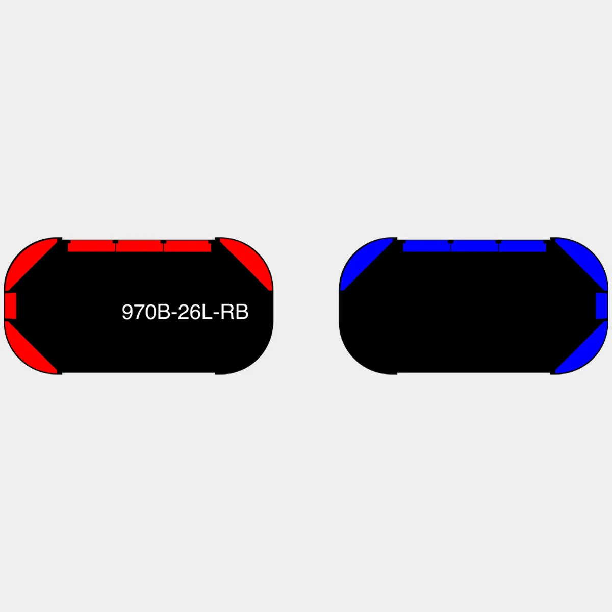 26" Black Widow Series NFPA LED Light Bar w/o Preemption (Pair)
