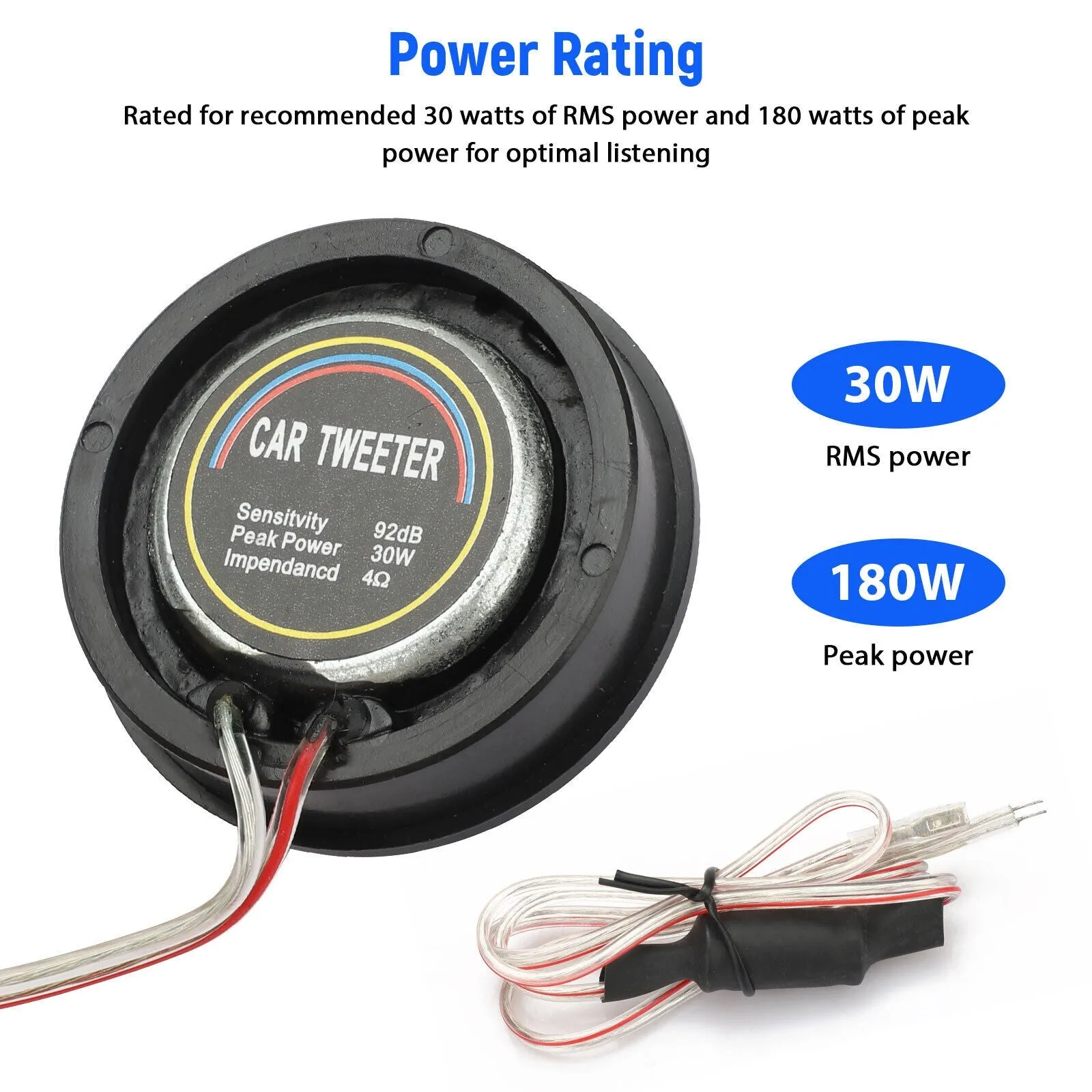2pcs Car Dome Tweeters 92db Sensitivity High Frequency Audio