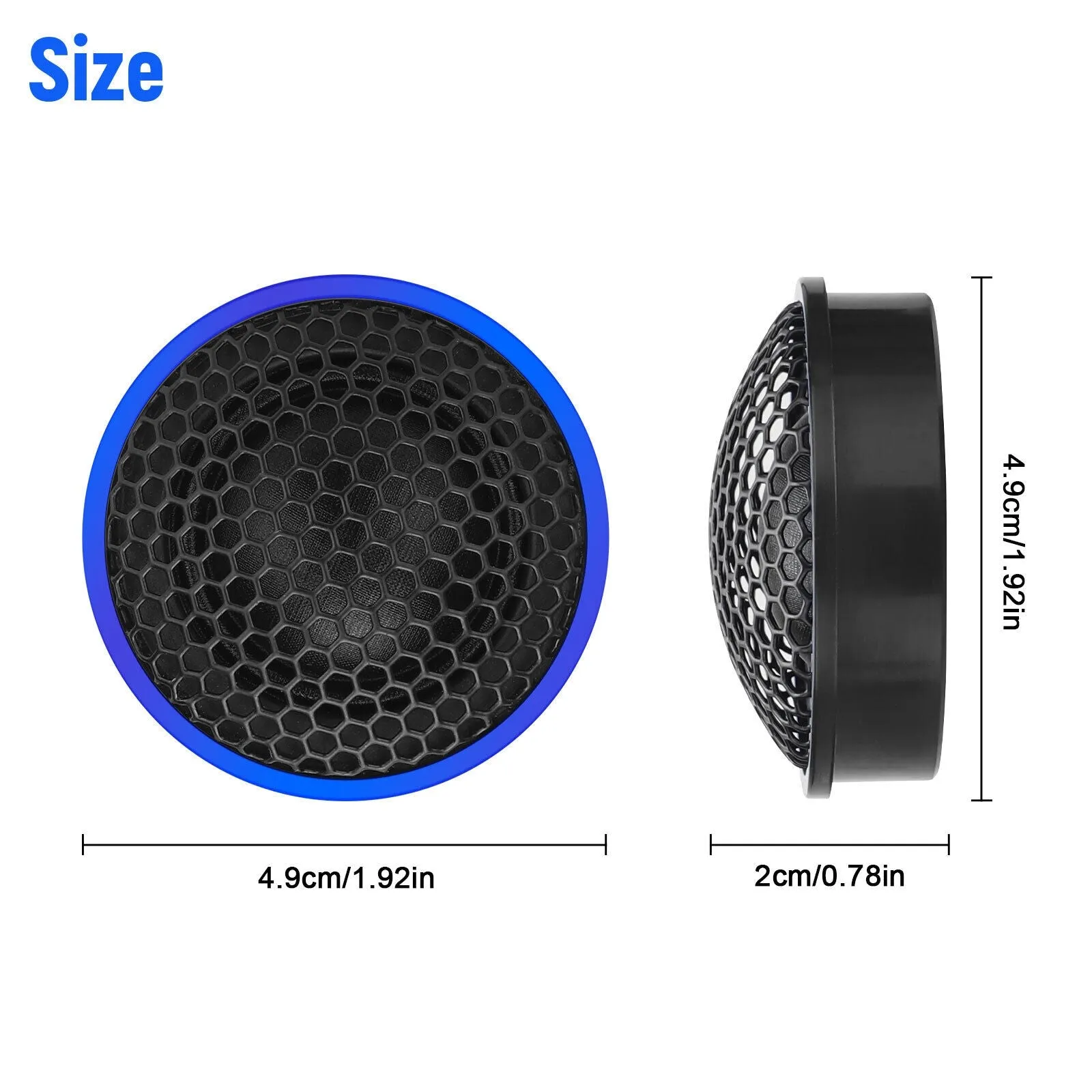 2pcs Car Dome Tweeters 92db Sensitivity High Frequency Audio