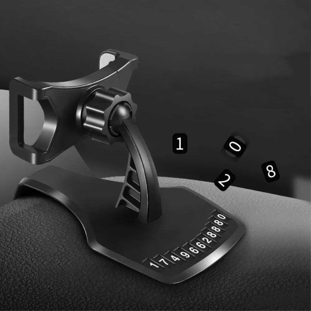 3 in 1 Car GPS Smartphone Holder: Dashboard / Visor Clamp   AC Grid Clip for Blu D090L Dash M2 (2016) - Black