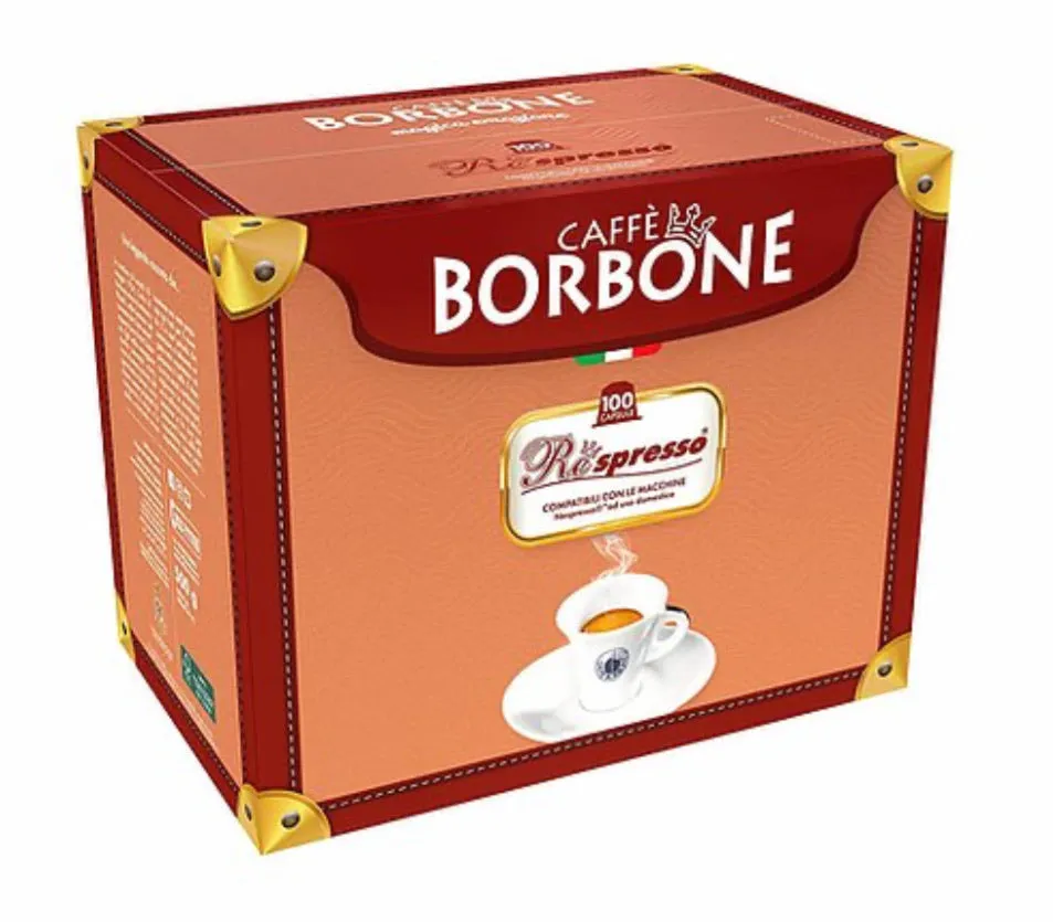 3 in 1 Espresso Coffee Machine with Capsules for Nespresso , Dolce Gusto and Ground Coffee,White   1Case of Respresso Borbone Pods 100ct.