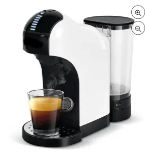 3 in 1 Espresso Coffee Machine with Capsules for Nespresso , Dolce Gusto and Ground Coffee,White   1Case of Respresso Borbone Pods 100ct.