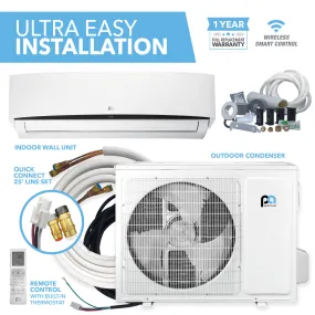 36,000 (35000 AHRI) BTU Quick Connect Mini-Split Single-Zone System with Indoor & Outdoor Units, Line Set - 230V
