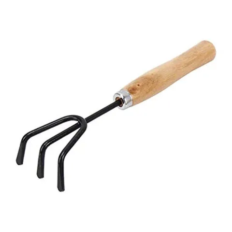 3Pcs Garden Tool Set With Wooden Handle - Medium