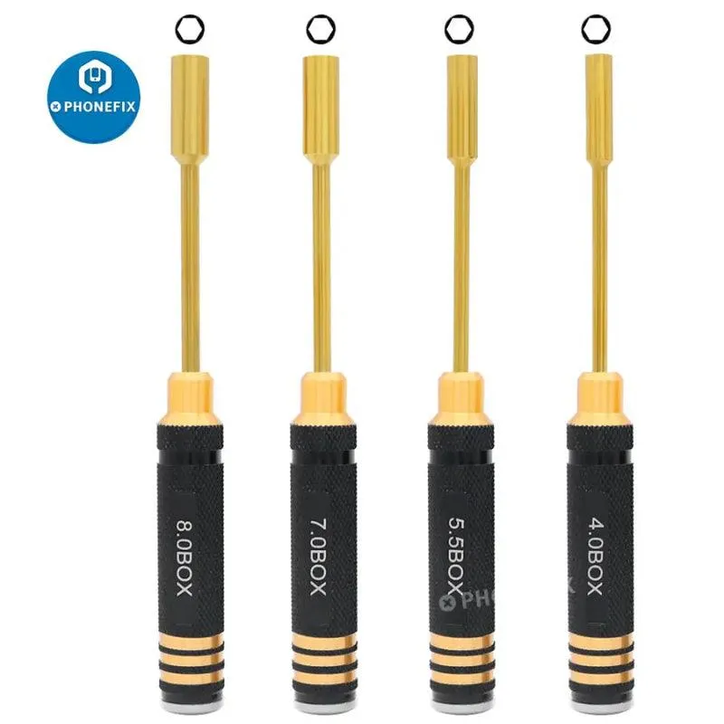 4/5.5/7/8mm Hex Driver Set Hexagonal Head Socket Screwdrivers Toolkit