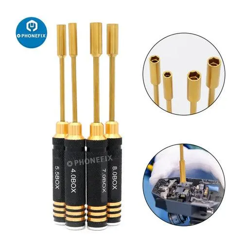 4/5.5/7/8mm Hex Driver Set Hexagonal Head Socket Screwdrivers Toolkit