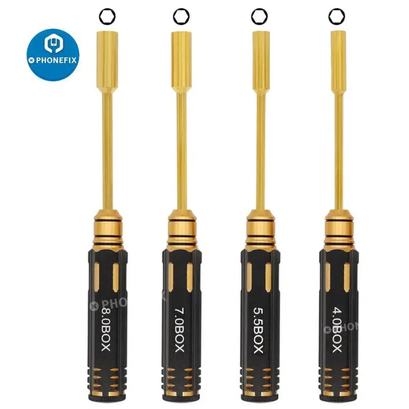 4/5.5/7/8mm Hex Driver Set Hexagonal Head Socket Screwdrivers Toolkit