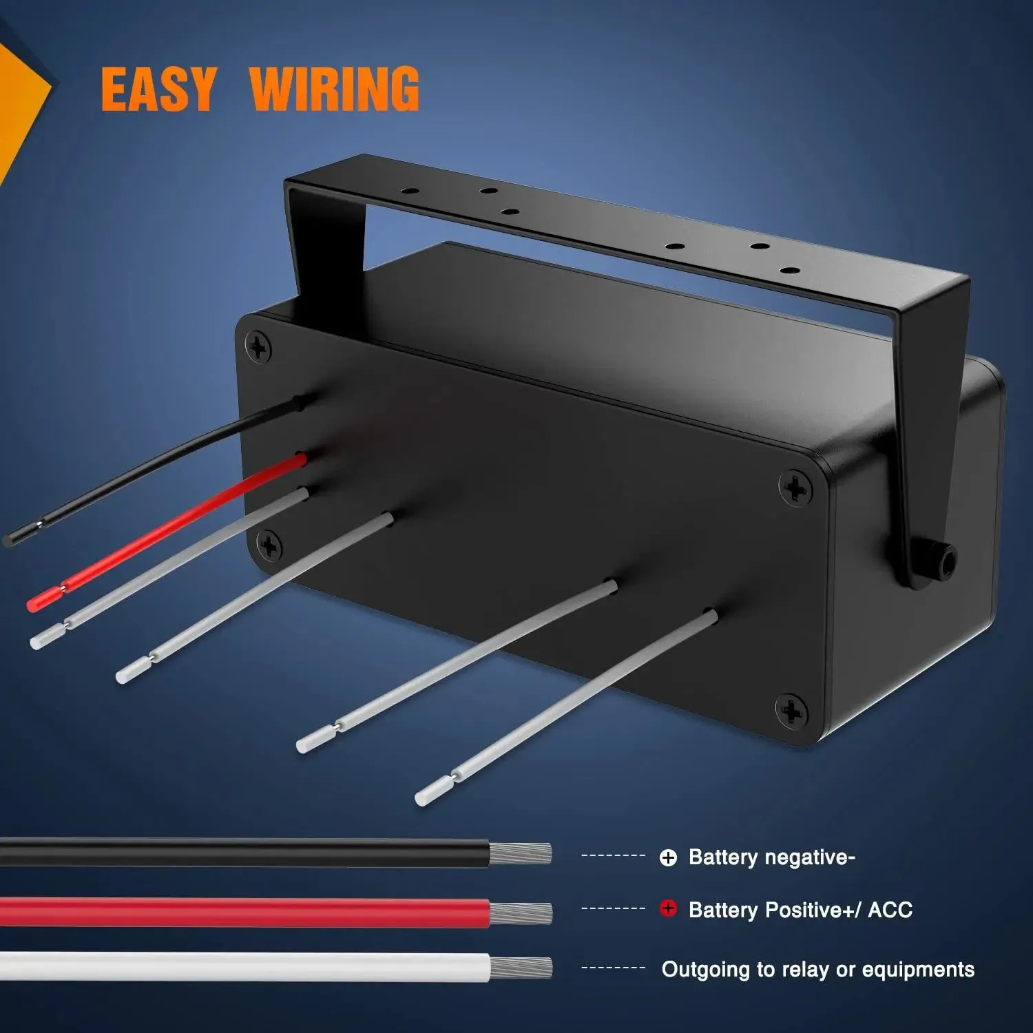 4Gang Aluminum ON/Off Blue Rocker Switch Box w/ QC 3.0 Dual USB Charger Voltmeter