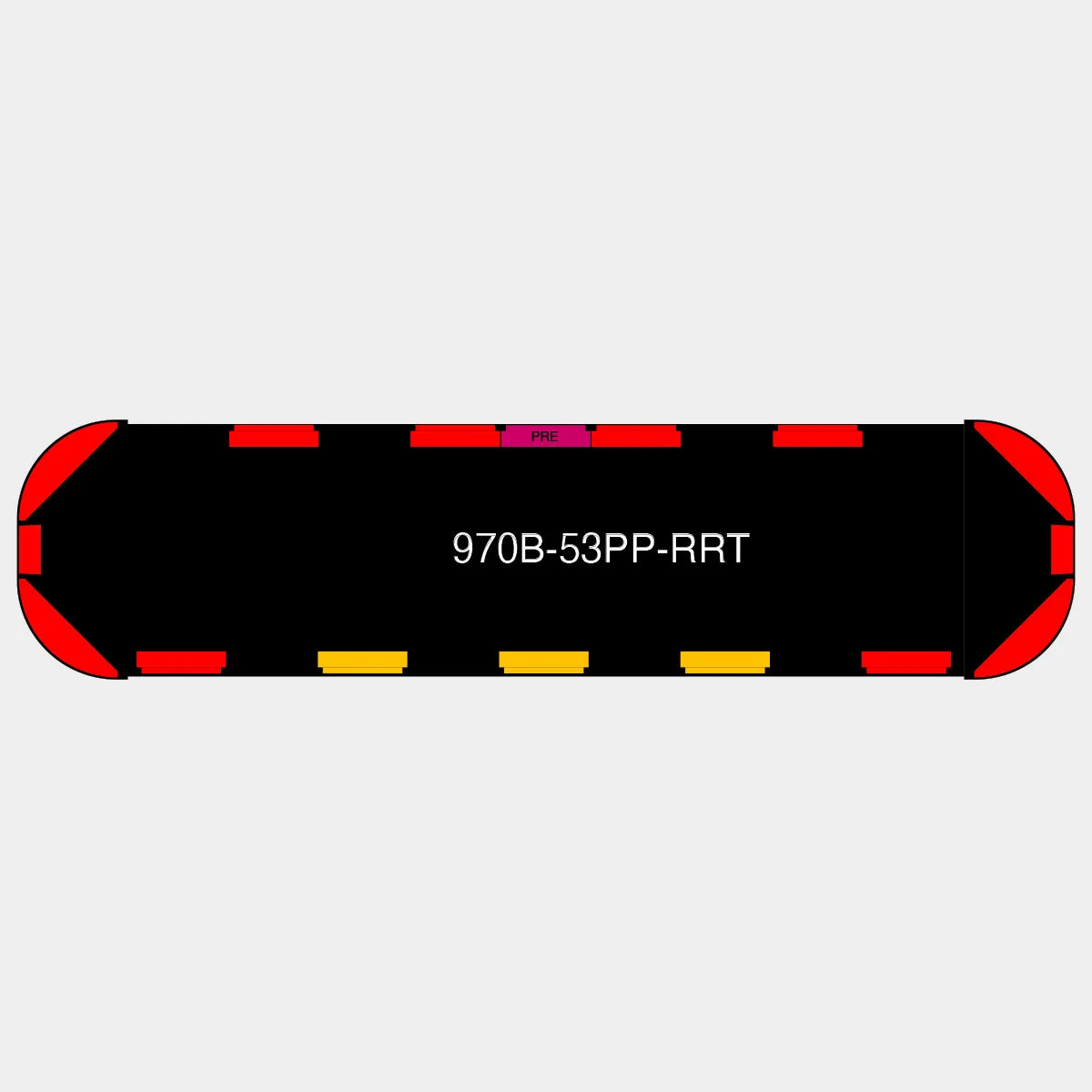 53" Black Widow Series NFPA LED Light Bar w/ Preemption
