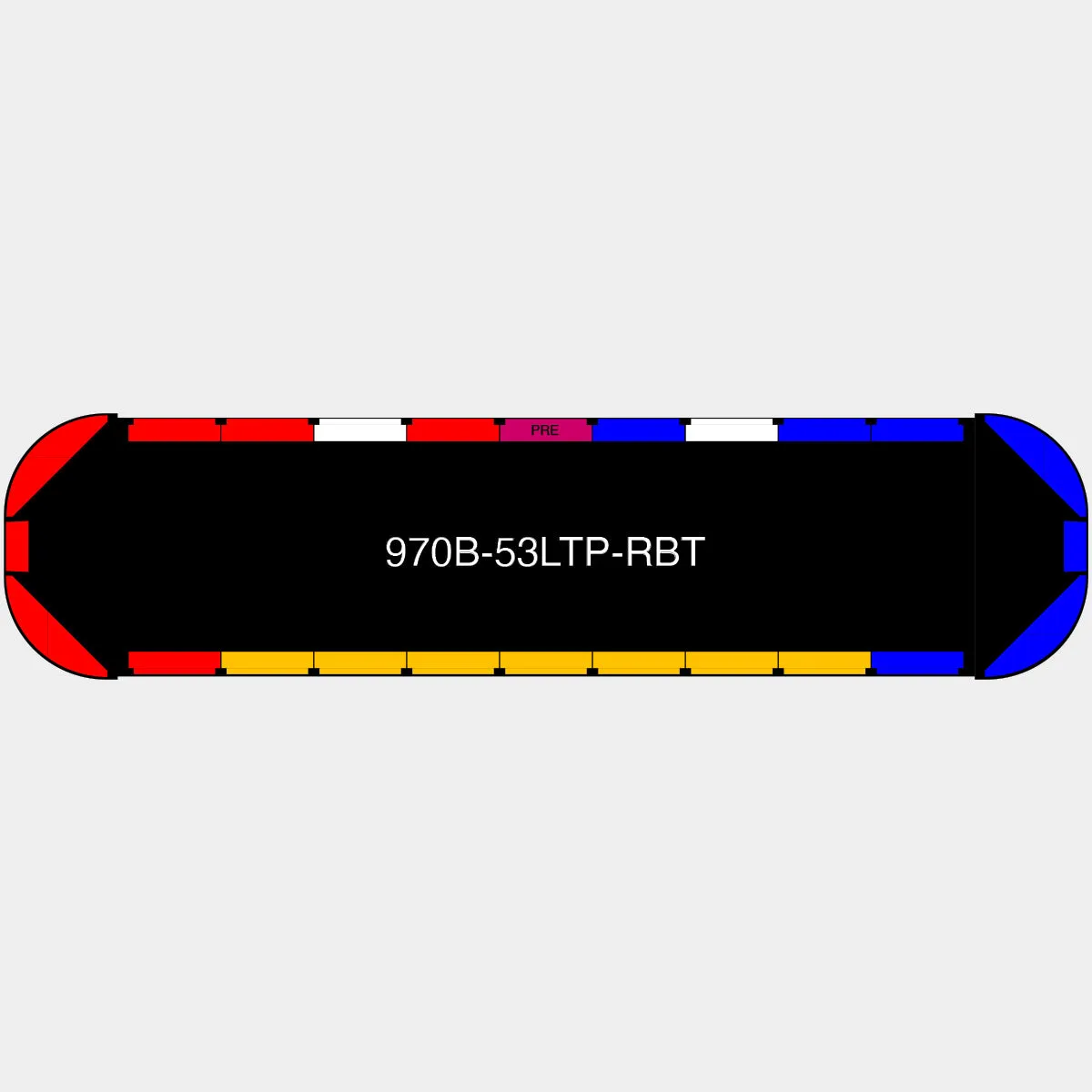 53" Black Widow Series NFPA LED Light Bar w/ Preemption