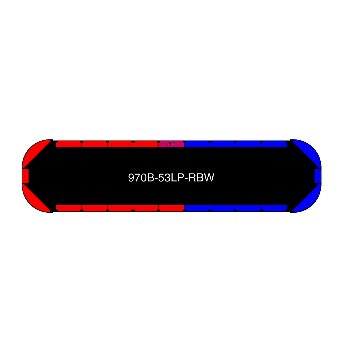 53" Black Widow Series NFPA LED Light Bar w/ Preemption