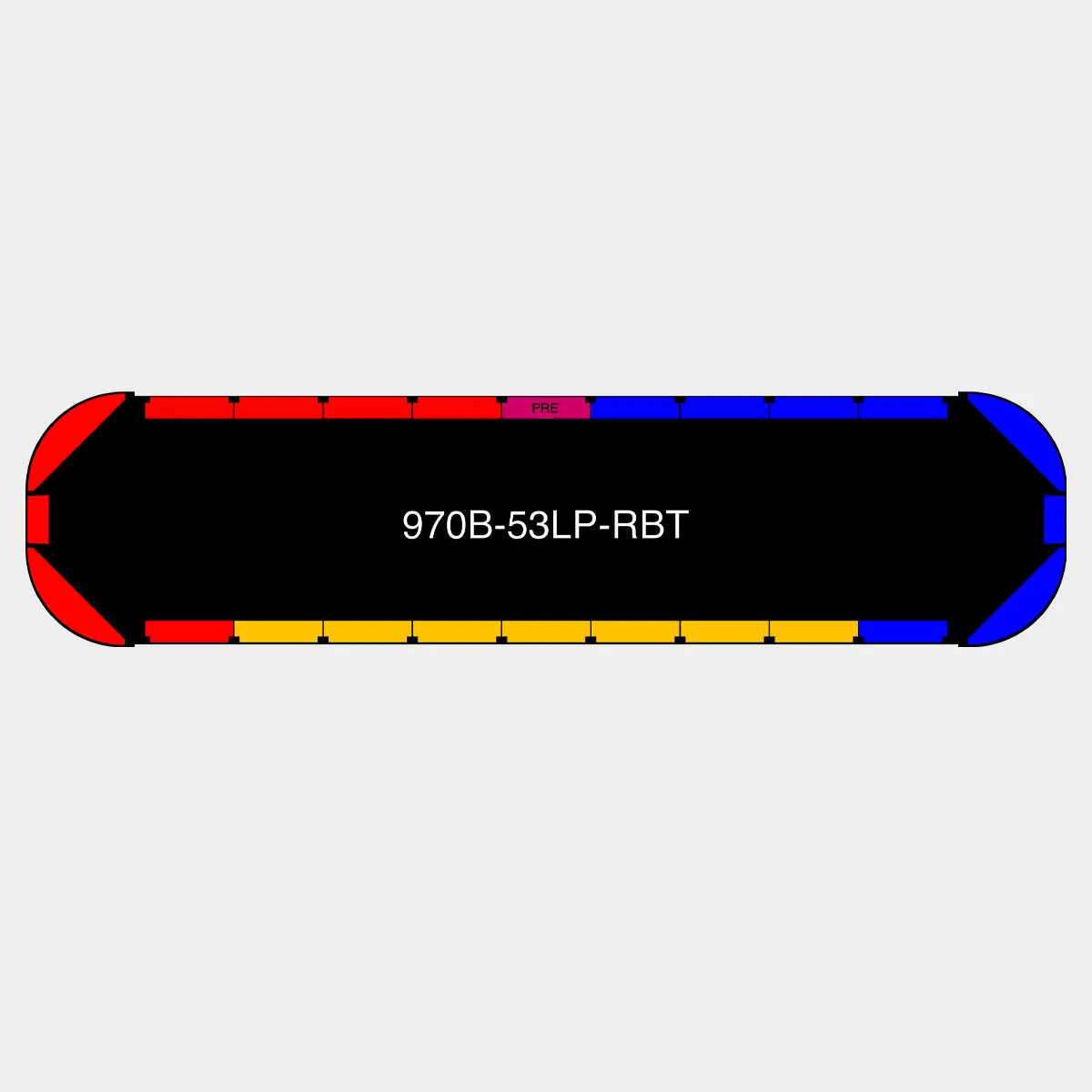53" Black Widow Series NFPA LED Light Bar w/ Preemption