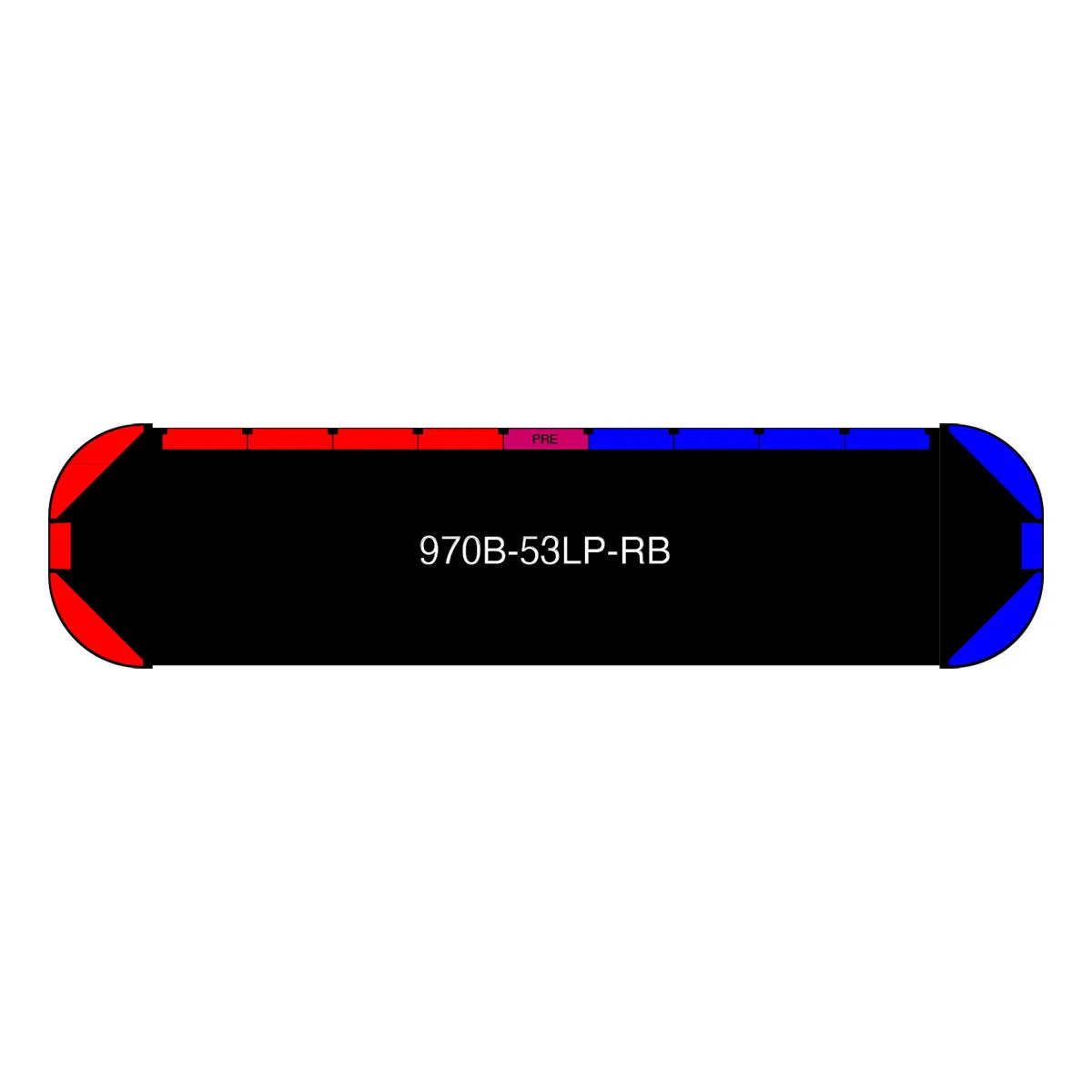 53" Black Widow Series NFPA LED Light Bar w/ Preemption