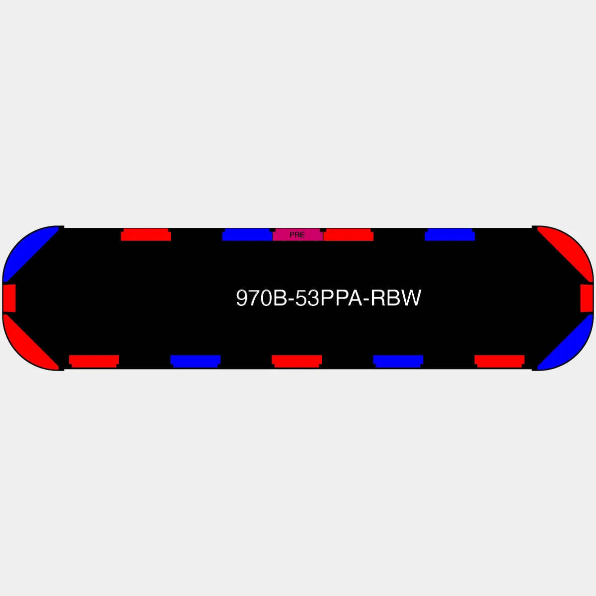 53" Black Widow Series NFPA LED Light Bar w/ Preemption