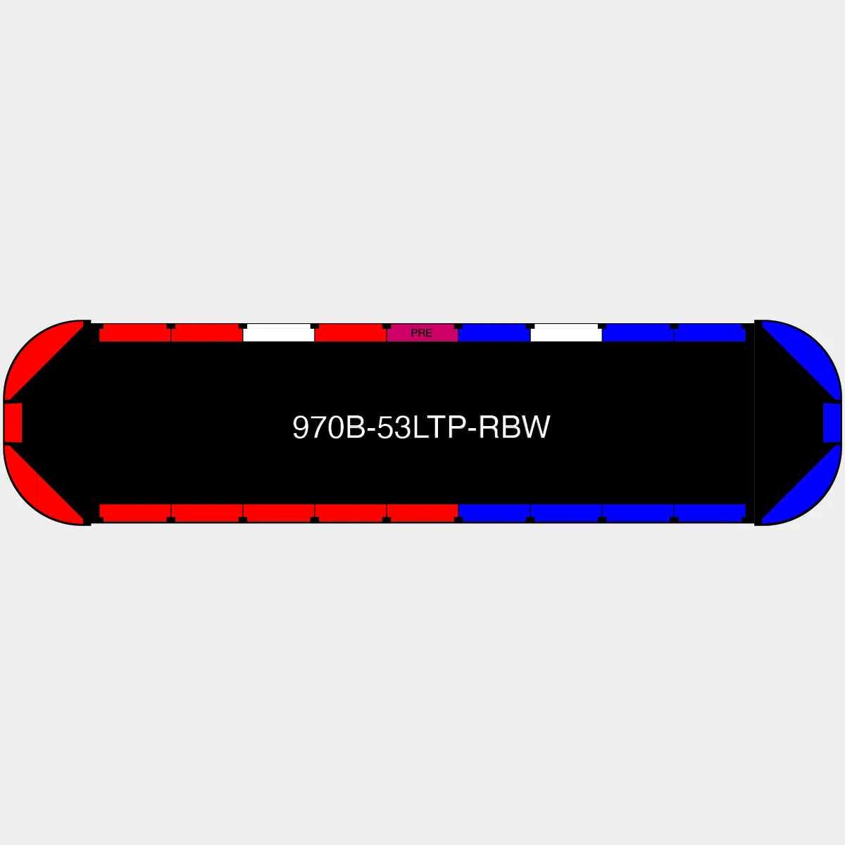53" Black Widow Series NFPA LED Light Bar w/ Preemption