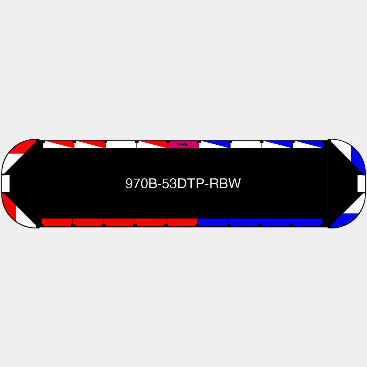 53" Black Widow Series NFPA LED Light Bar w/ Preemption