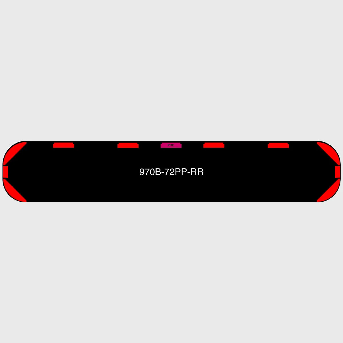 72" Black Widow Series NFPA LED Light Bar w/ Preemption