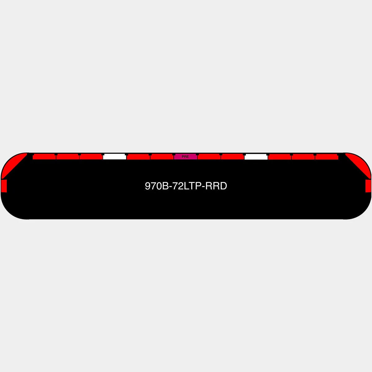 72" Black Widow Series NFPA LED Light Bar w/ Preemption