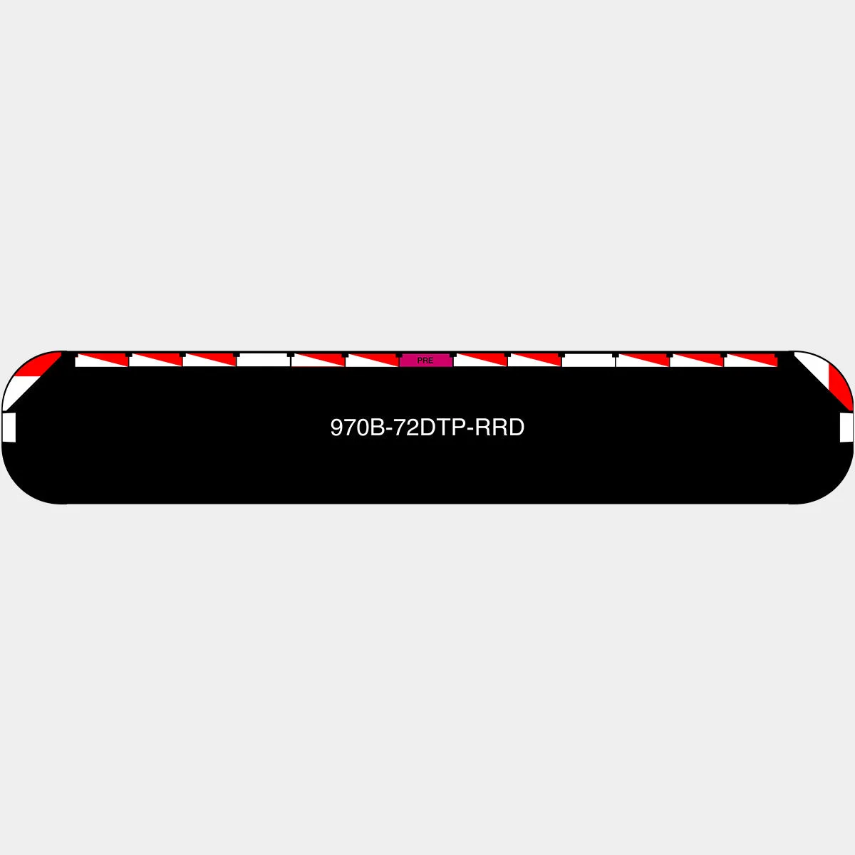 72" Black Widow Series NFPA LED Light Bar w/ Preemption