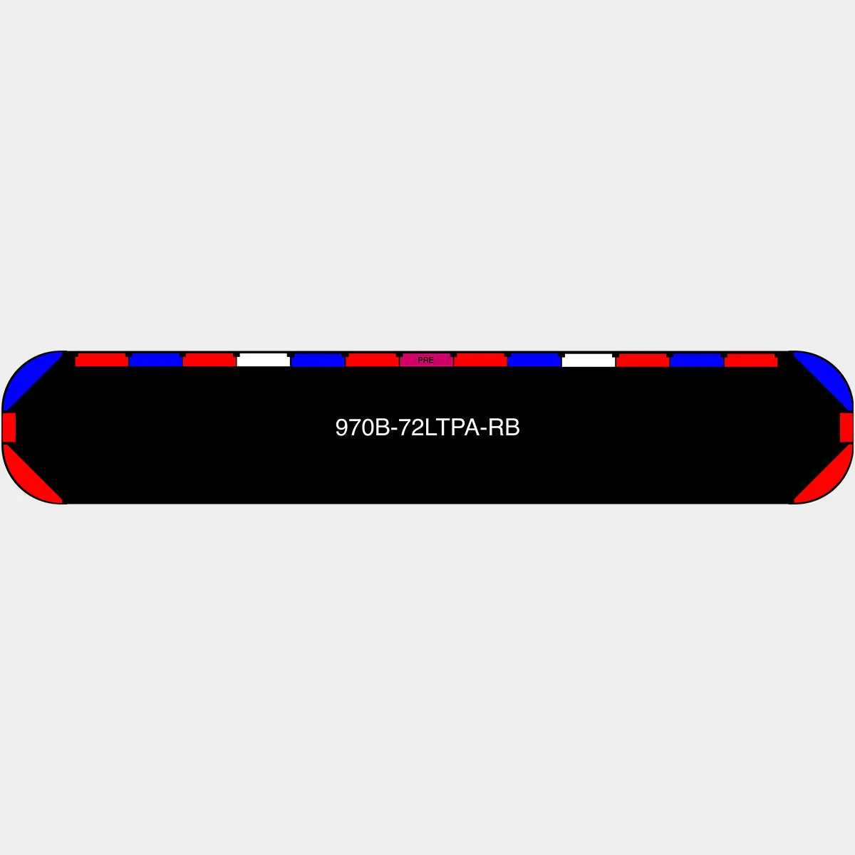 72" Black Widow Series NFPA LED Light Bar w/ Preemption