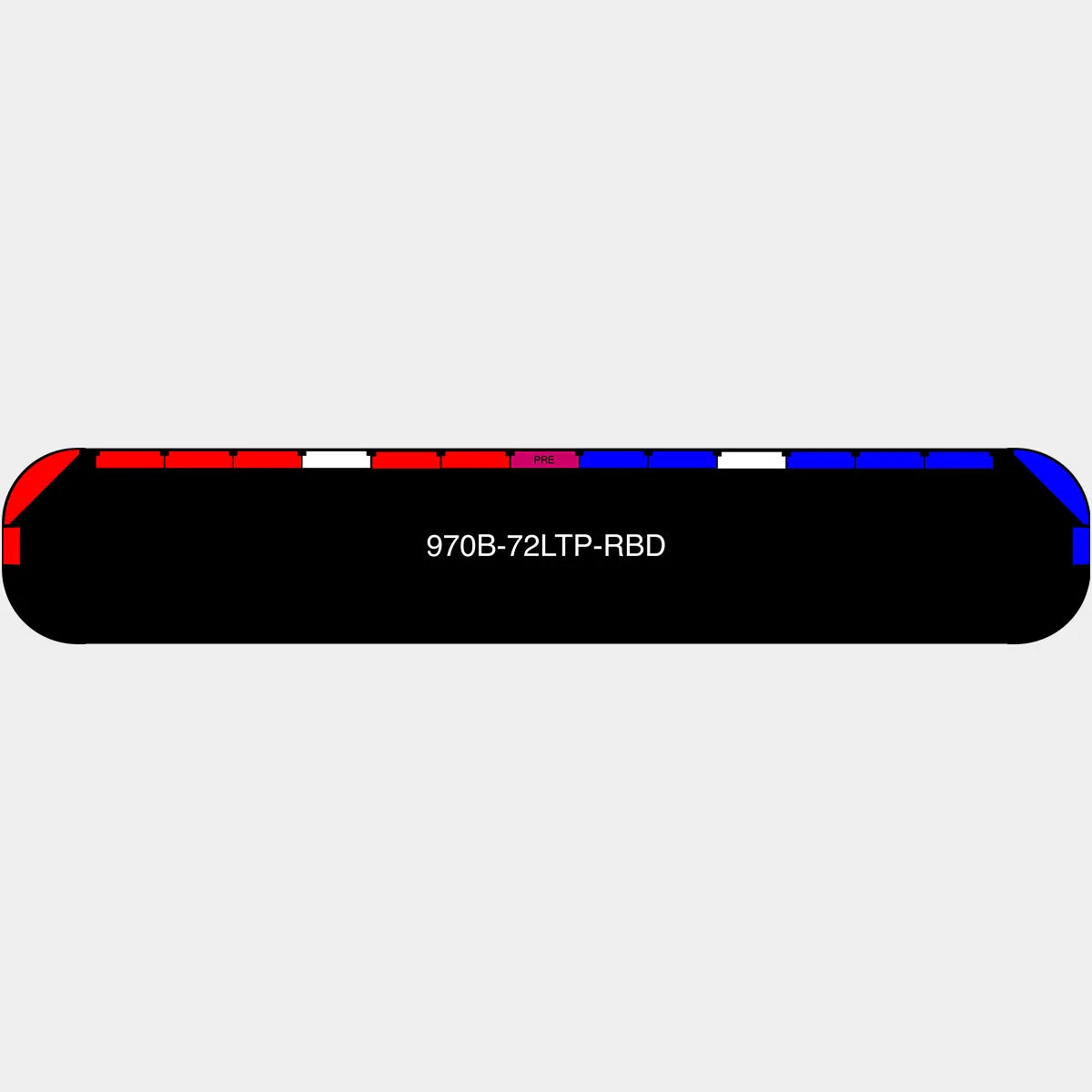 72" Black Widow Series NFPA LED Light Bar w/ Preemption