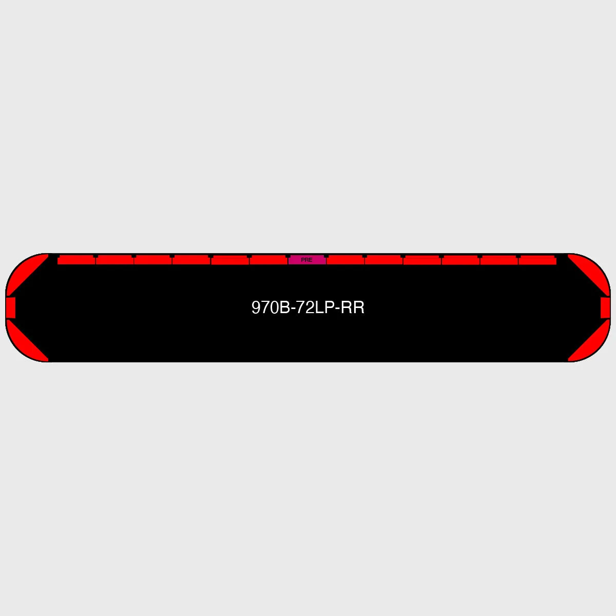 72" Black Widow Series NFPA LED Light Bar w/ Preemption
