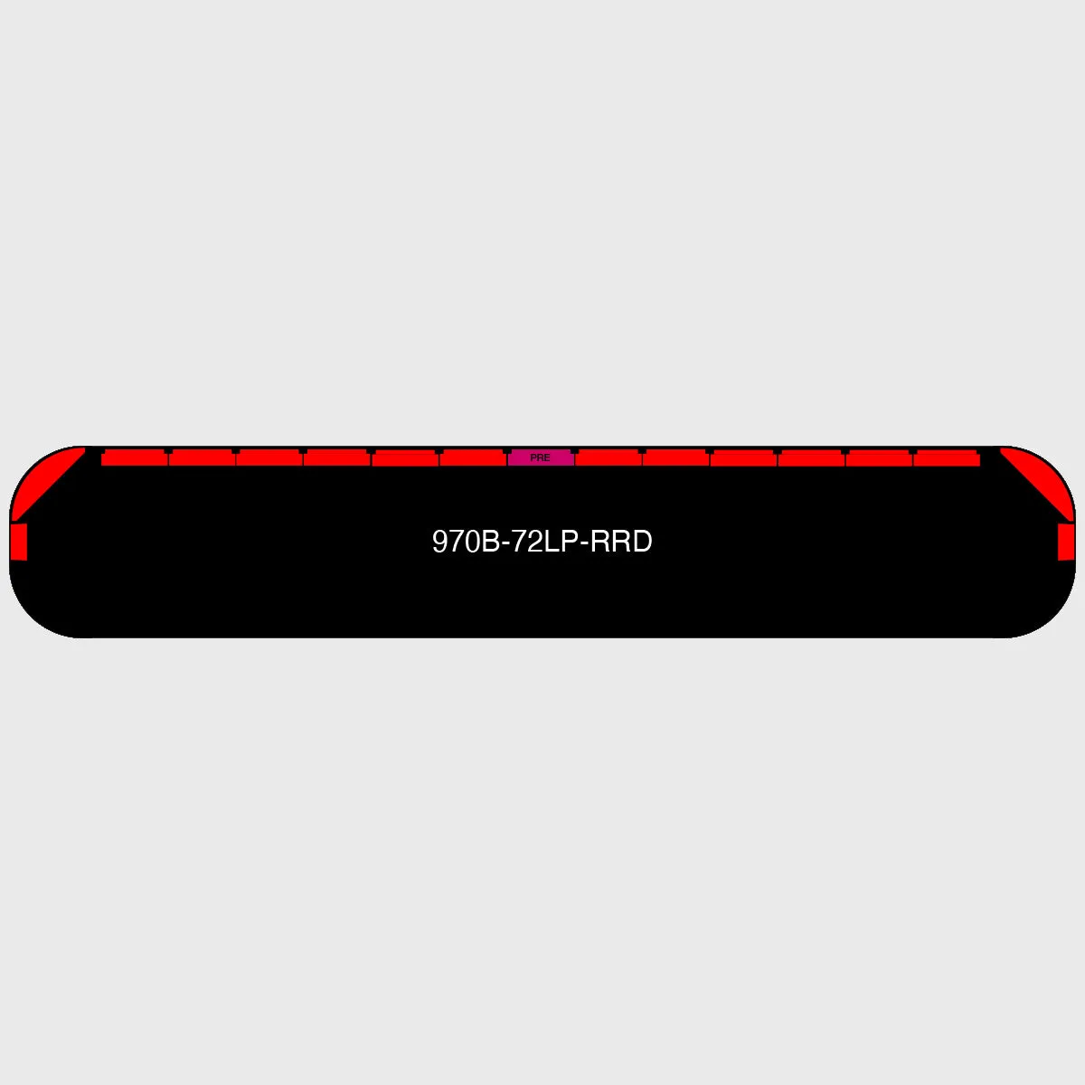 72" Black Widow Series NFPA LED Light Bar w/ Preemption