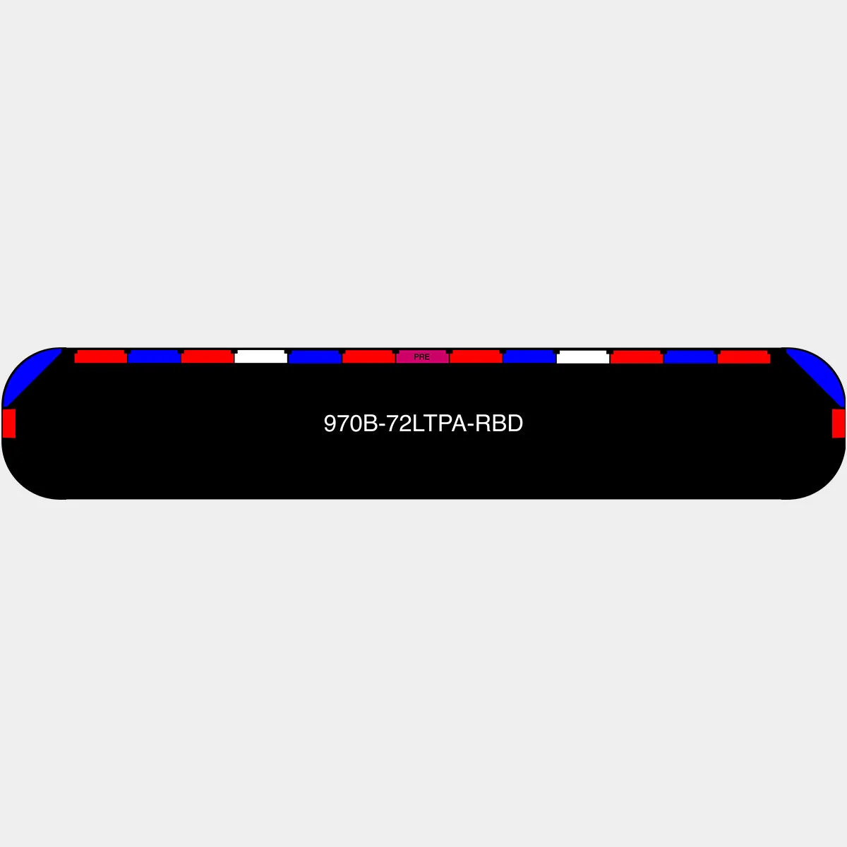 72" Black Widow Series NFPA LED Light Bar w/ Preemption