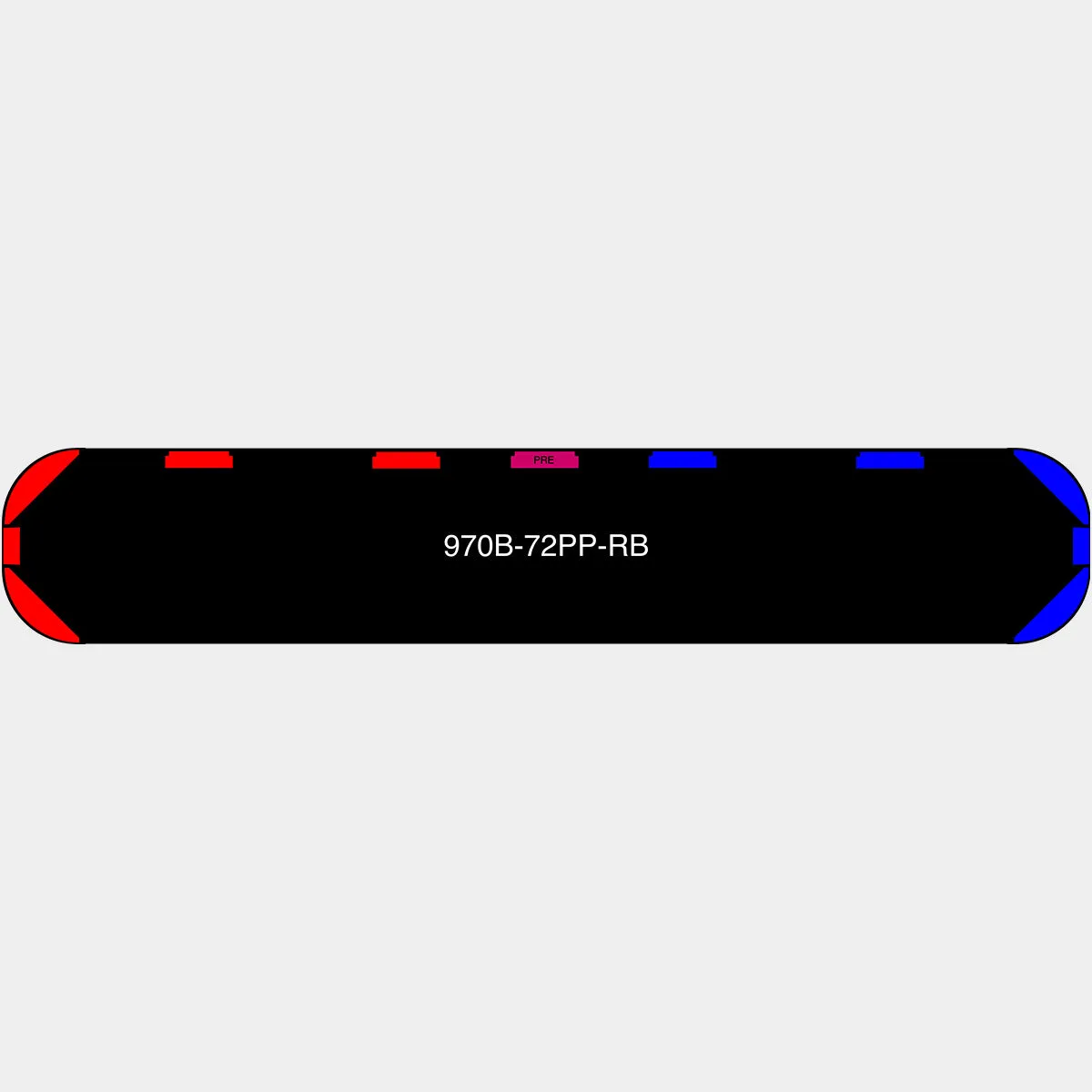 72" Black Widow Series NFPA LED Light Bar w/ Preemption