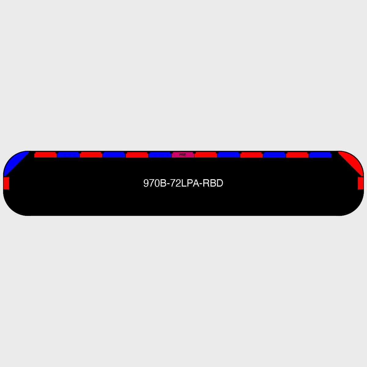 72" Black Widow Series NFPA LED Light Bar w/ Preemption