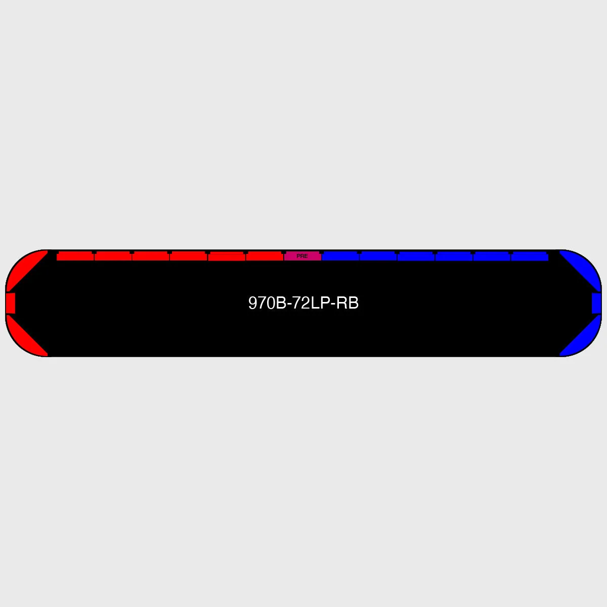 72" Black Widow Series NFPA LED Light Bar w/ Preemption