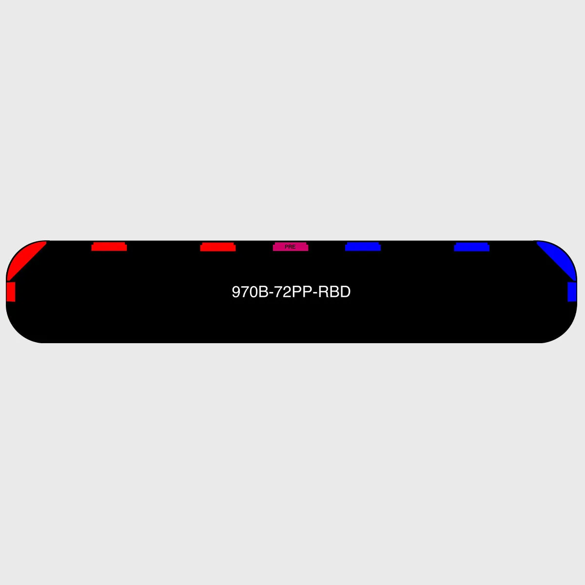 72" Black Widow Series NFPA LED Light Bar w/ Preemption