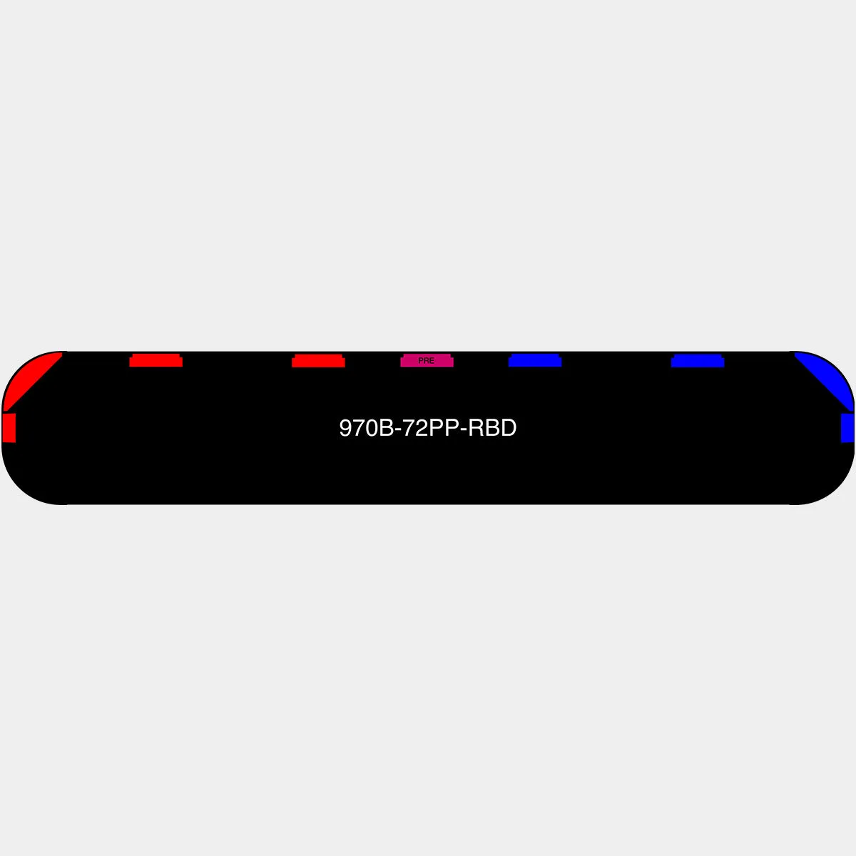 72" Black Widow Series NFPA LED Light Bar w/ Preemption
