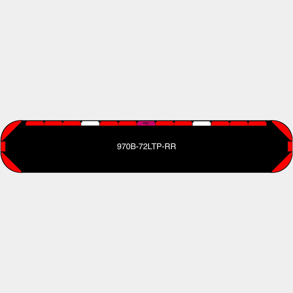 72" Black Widow Series NFPA LED Light Bar w/ Preemption