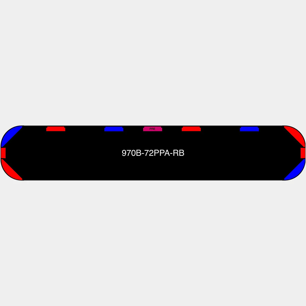 72" Black Widow Series NFPA LED Light Bar w/ Preemption